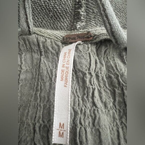 FREE PEOPLE Studio City Army Green Open Cardigan Jacket - Picture 10 of 10